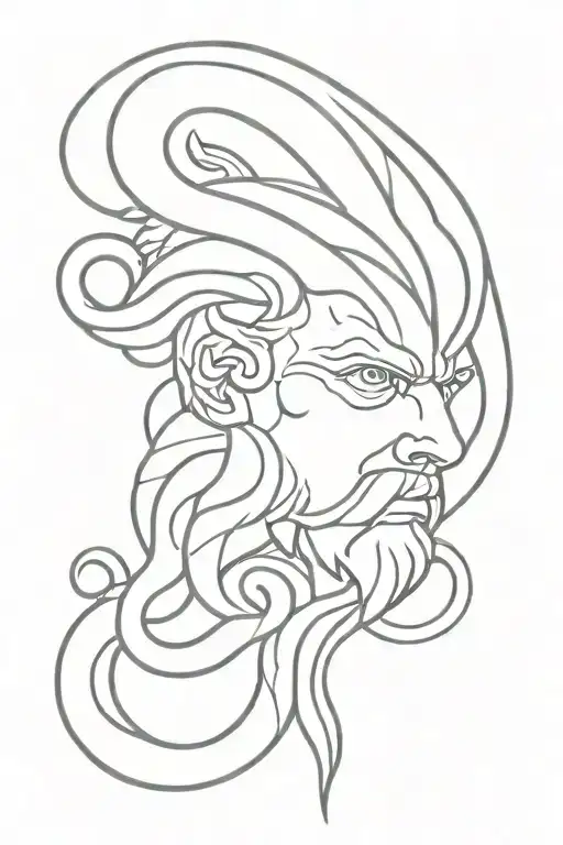 Zeus Face Snake Body Shaped Like