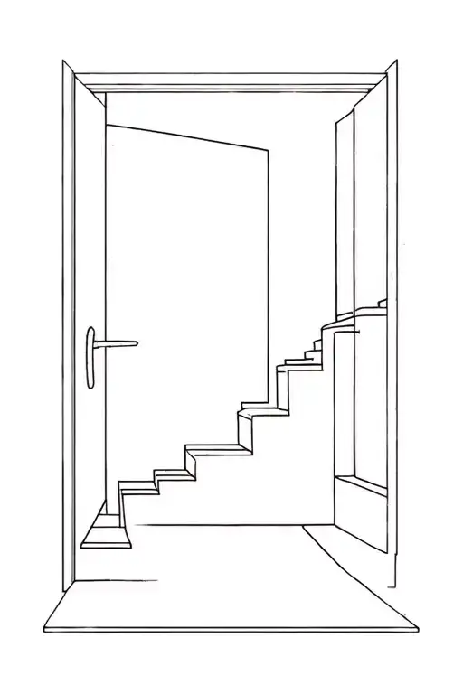 Doors To Sky With Stairs