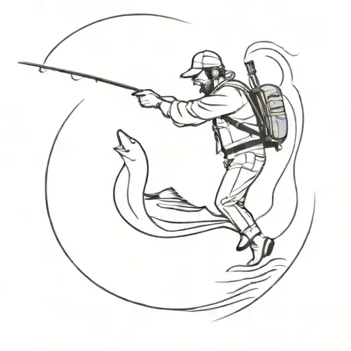 A Man Fly Fishing