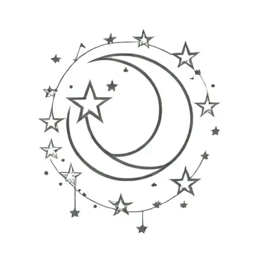 Moon And Falling Star