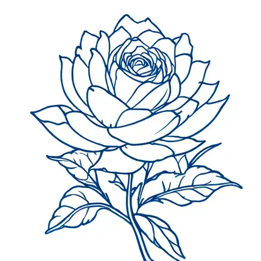 Lotus And Blue Rose Intertwined