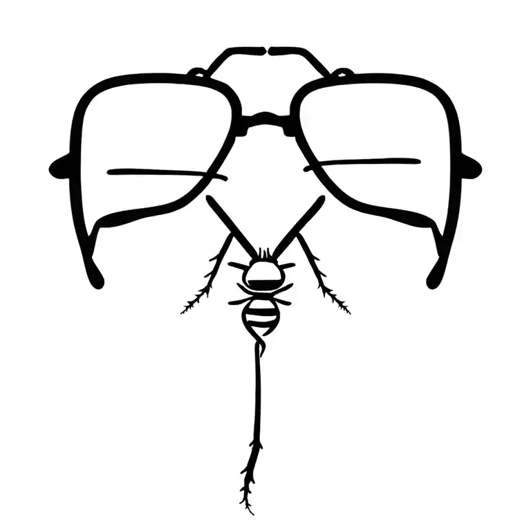 Mosquito With Sunglasses And Joint By Smoke