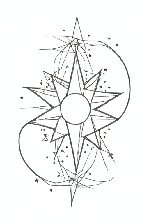 Sun Stars Lines On Right Forearm