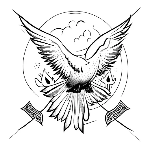 Old Nordic Style Raven