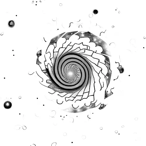 Fibonacci Sequence With A Galaxy In Thu Background
