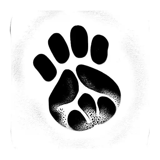 Dog Paw With Orchid Flower