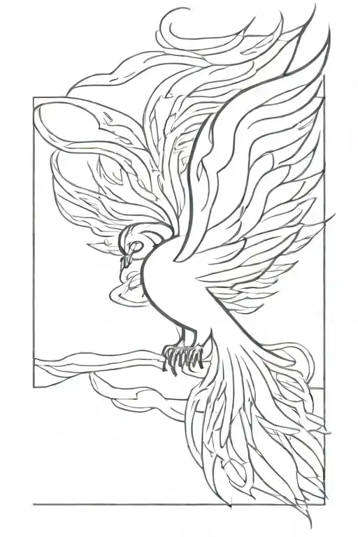 Phoenix With Outstretched Wings