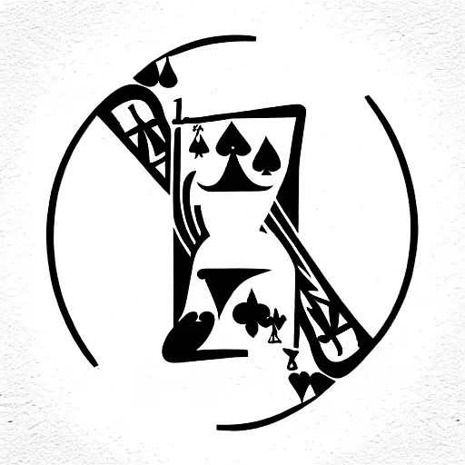 Ace Of Spades Playing Card On Fire