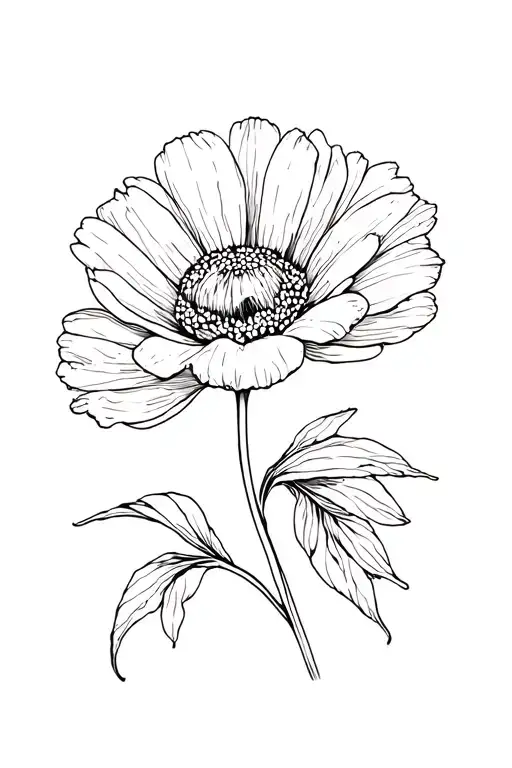 Poppy Chrysanthemum Daffodil Fine Line