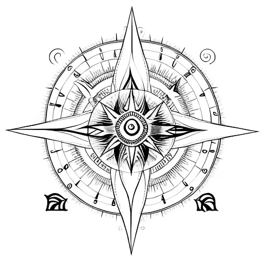 Tattoo Of Lord Shiva Meditation & A Compass