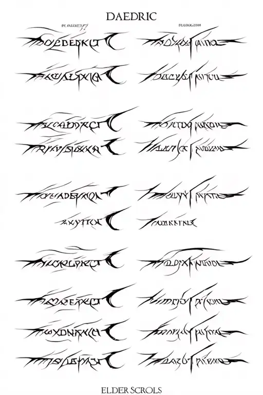 Elder Scrolls Daedric Script Font
