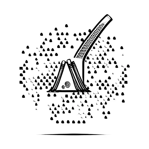 A Minimalist Design Of A Cricket Bat And Ball With A Subtle Silhouette Of Ms Dhoni In The Background