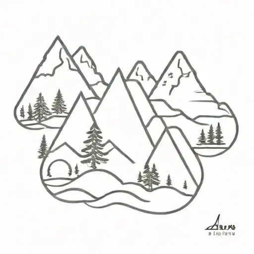 Mountains Forest Sea