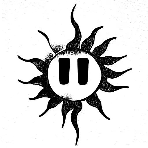 A Single Line Minimalistic Sun