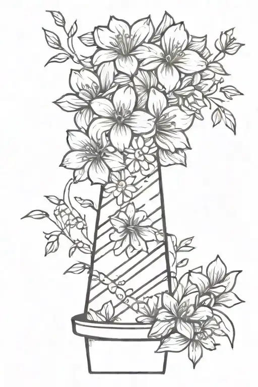 Narcissist Flowers On Traffic Cone