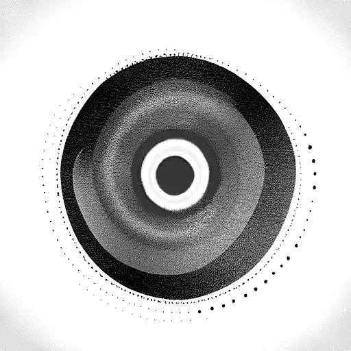 Thin Black Circle With Colourful Aura