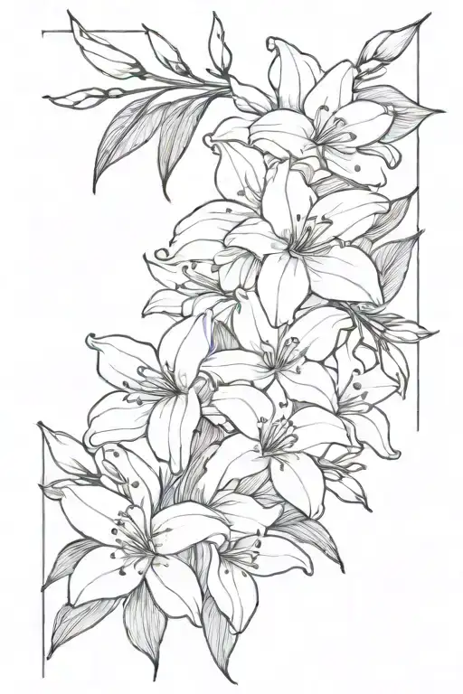 Lilys Of The Valley Bouquet Fine Line