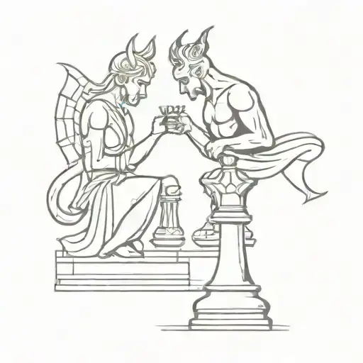 God Winning Chess With The Devil