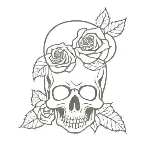 Skull And Roses Minimal