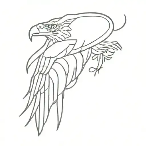 Eagle With Meadow Below