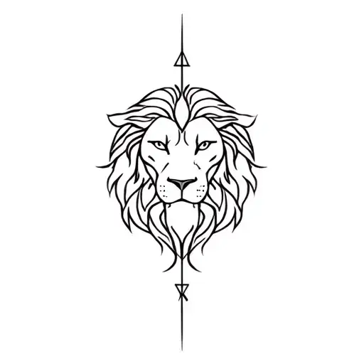 Leo Saggitarius Zodiac Sign Black