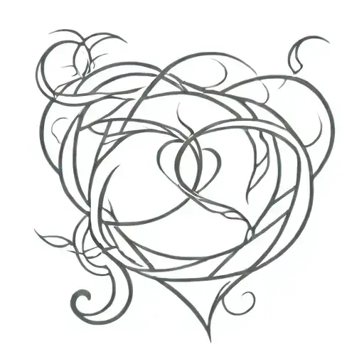 Fire And Love Symbol Intertwined