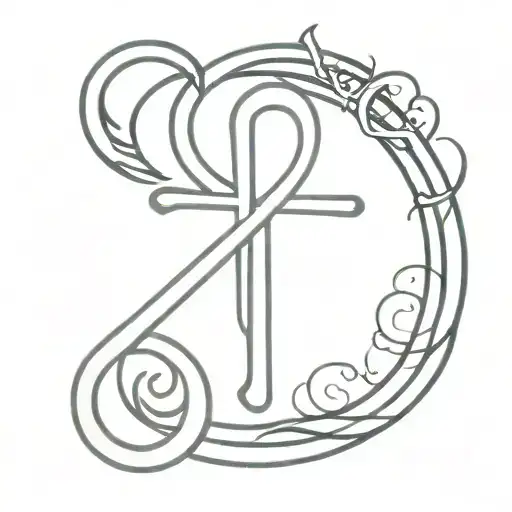 Symbol Of Ankh With A Treble Clef