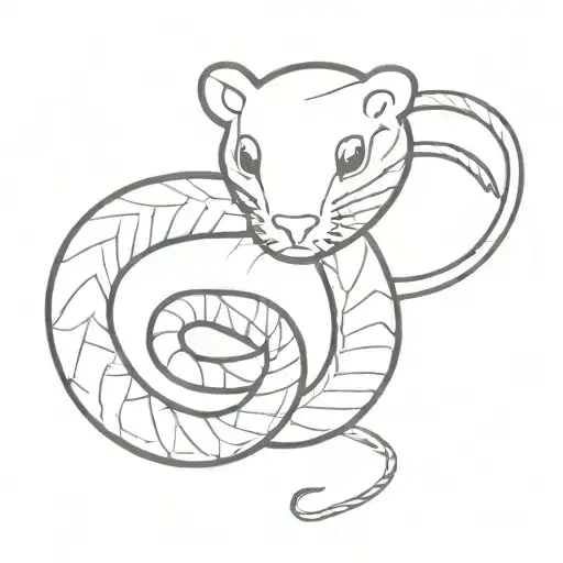 Rat Biting Snake