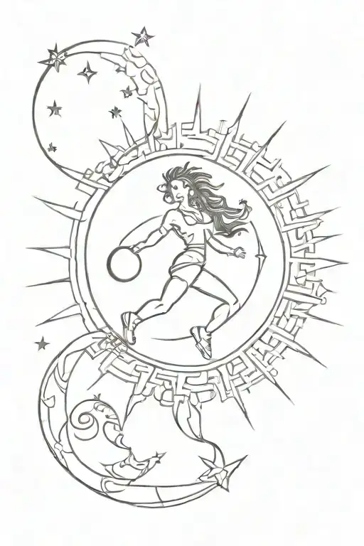 Running Alongside Sun And Moon