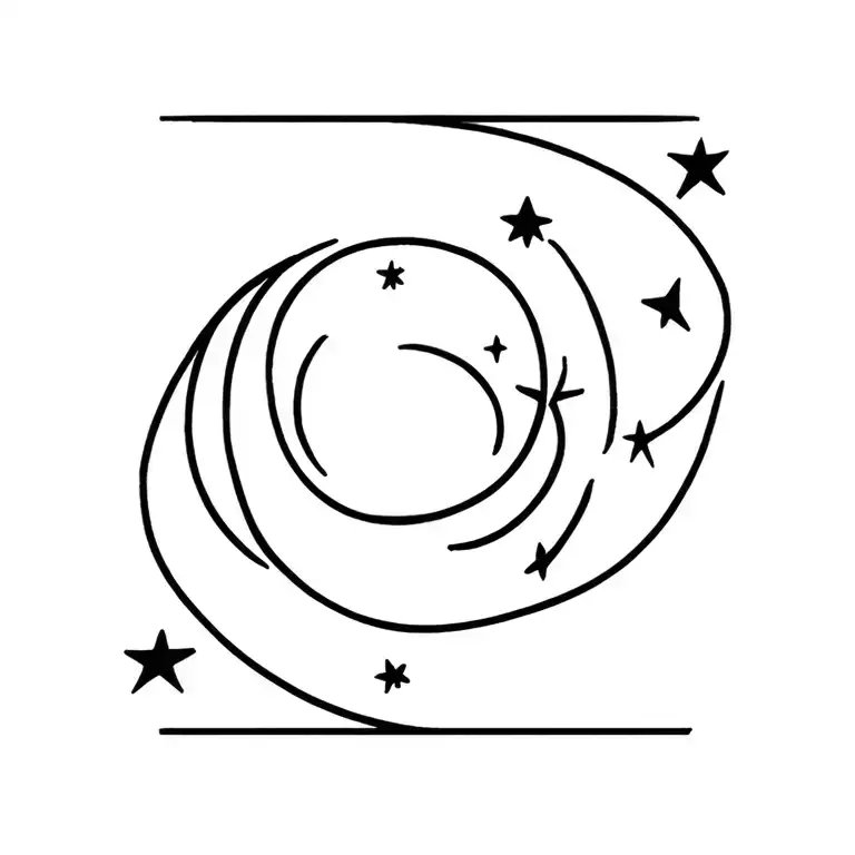 Moon And Stars Forming