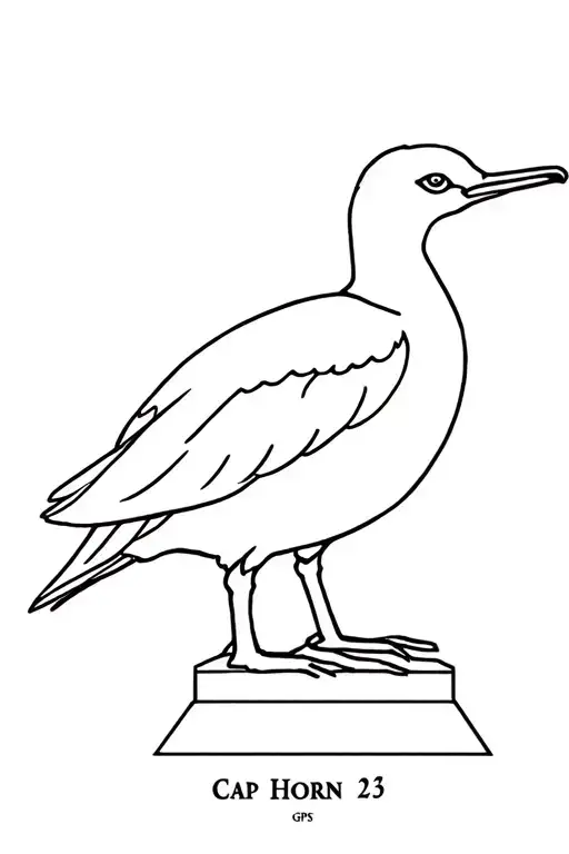 Cap Horn Albatros Monument With Gps Coordinates