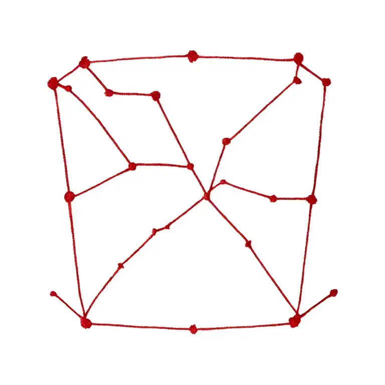 Constellation Of Scorpio With Red Thread