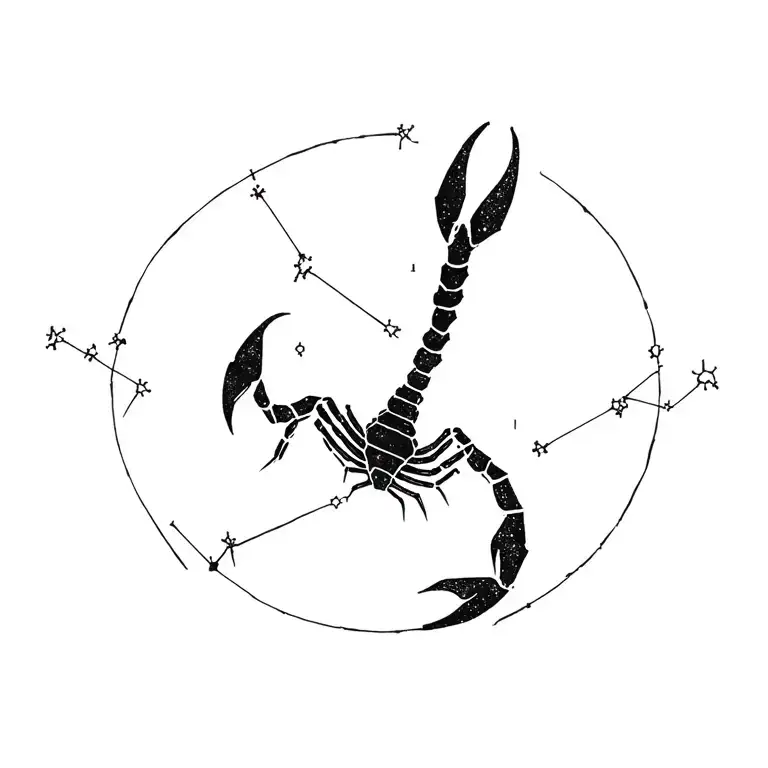 Skorpion Constellation Against The Background Of Space