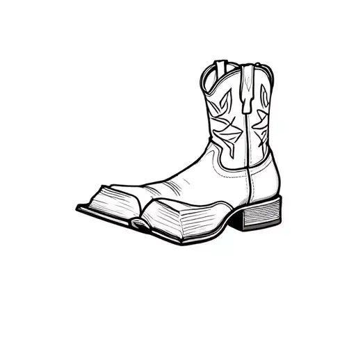 Cowboy Boots And Book