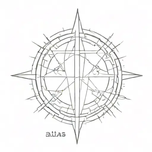 The Word Atlas Written Inside A Sun