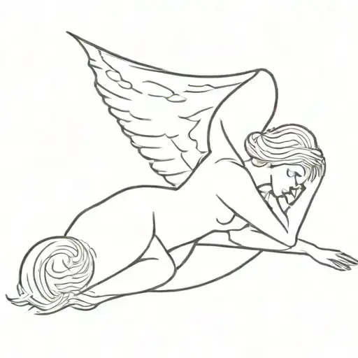 Angel Cumshots Lying Down