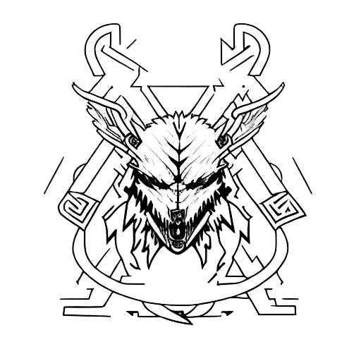 Witcher Symbols Mixed With Roman And Greek