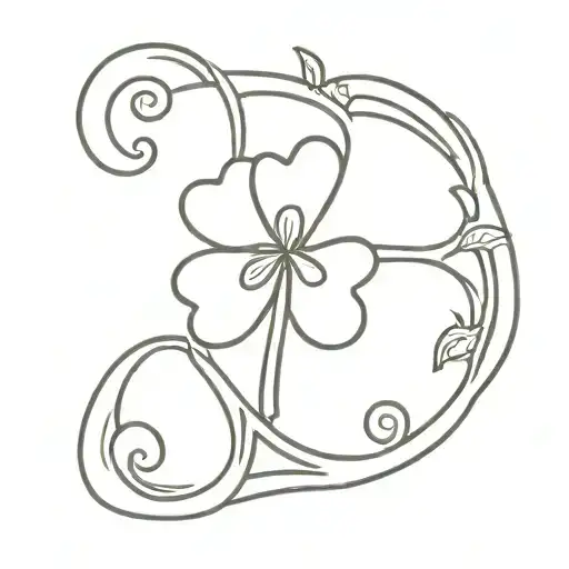 Isaiah 43-2 With A Four Leaf Clover