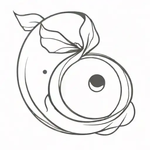 Bow Tie Ying Yang Symbol