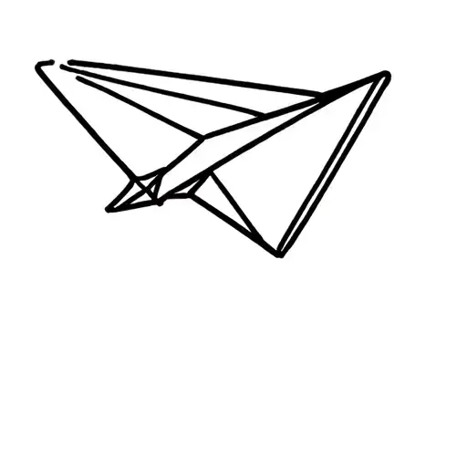 Easle With Paper Airplane Being Drawn
