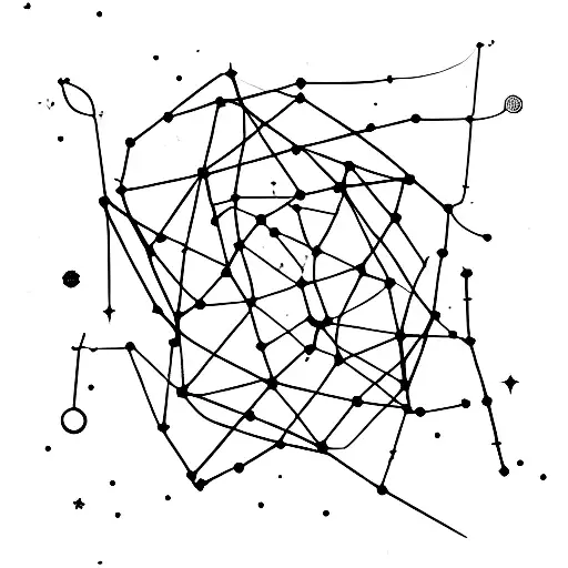 A Constellation Of Starry Beans Intertwined With Plant Vines