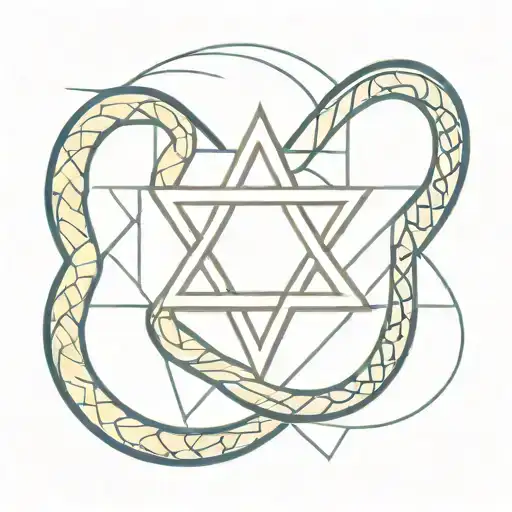 Star Of David Made From A Snake