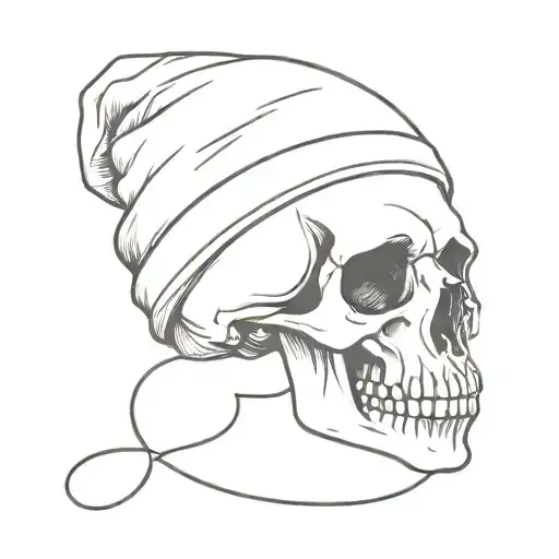 The Skull In The Beanie Hat