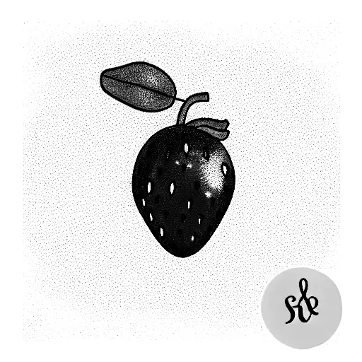 Dainty Strawberry With Tiny Hearts Instead Of The Seeds