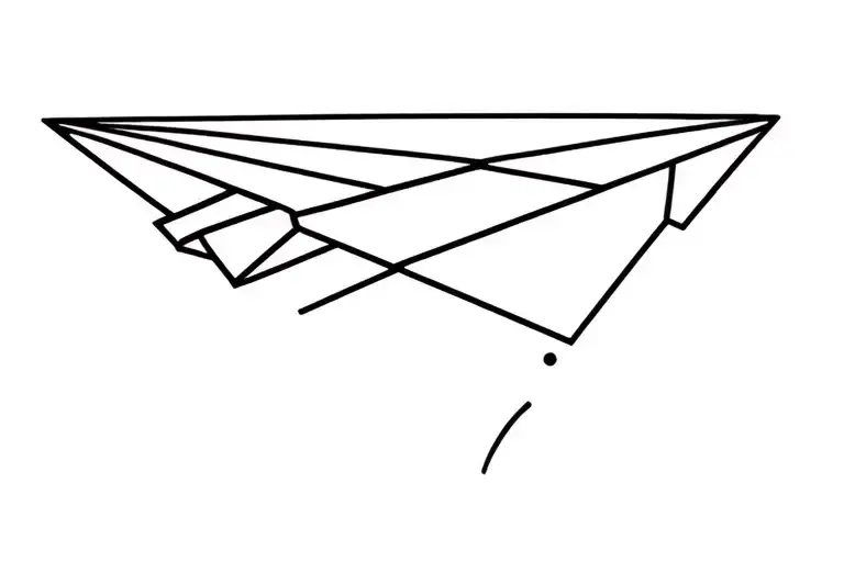 Paper Airplane Flying Into Space