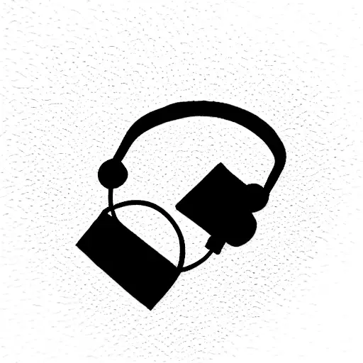 Guy Falling With Headphone And Have Music Notes Shadow