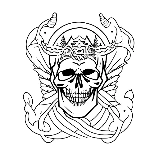 Sjark Fin With Skull