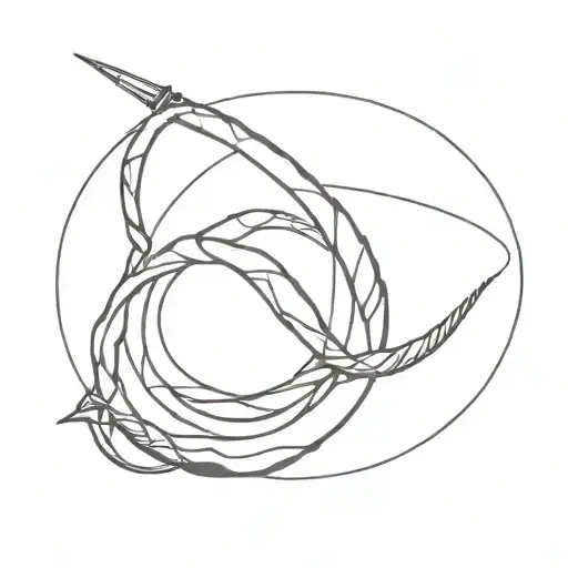 Ouroboros With Dagger Through It