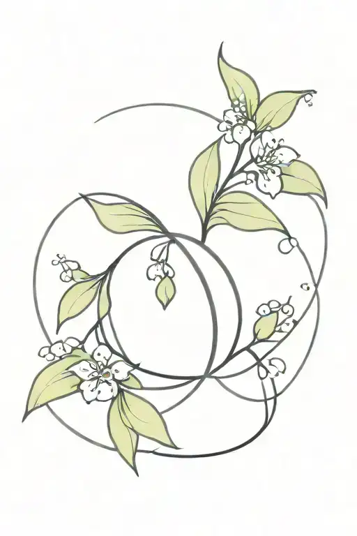 Neda Symbol With Lily Of The Valley Intertwined