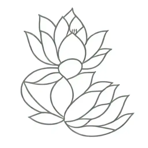 Woman Body Growing Lotus Flower
